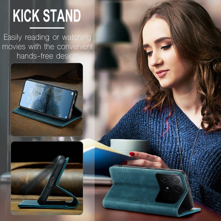 For Xiaomi Redmi K70E 5G CaseMe 013 Multifunctional Horizontal Flip Leather Phone Case(Blue) - Xiaomi Cases by CaseMe | Online Shopping UK | buy2fix