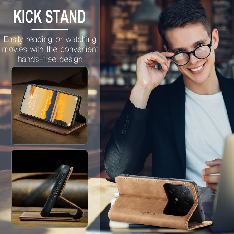 For Xiaomi Redmi K70E 5G CaseMe 013 Multifunctional Horizontal Flip Leather Phone Case(Brown) - Xiaomi Cases by CaseMe | Online Shopping UK | buy2fix