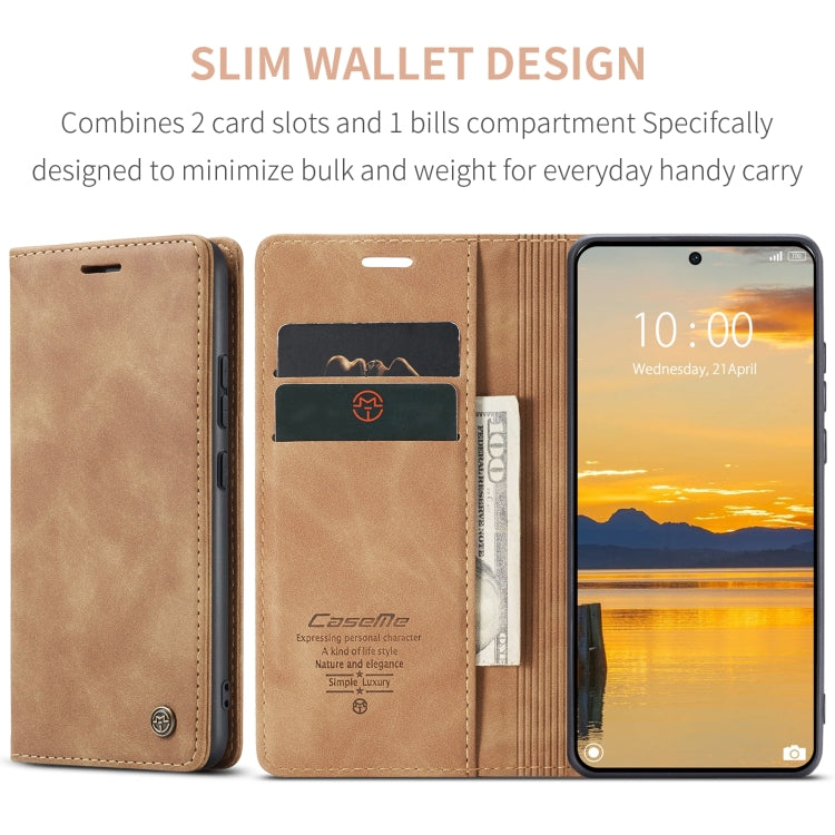 For Xiaomi Redmi K70E 5G CaseMe 013 Multifunctional Horizontal Flip Leather Phone Case(Brown) - Xiaomi Cases by CaseMe | Online Shopping UK | buy2fix