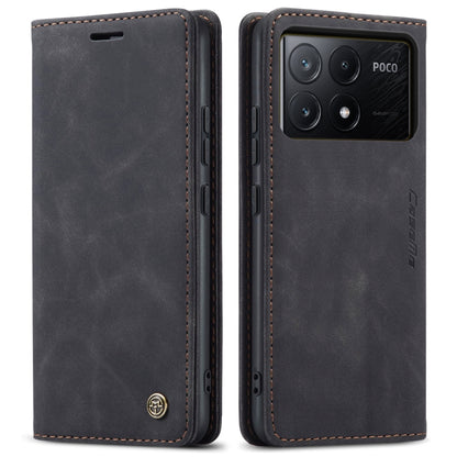 For Xiaomi Redmi K70E 5G CaseMe 013 Multifunctional Horizontal Flip Leather Phone Case(Black) - Xiaomi Cases by CaseMe | Online Shopping UK | buy2fix