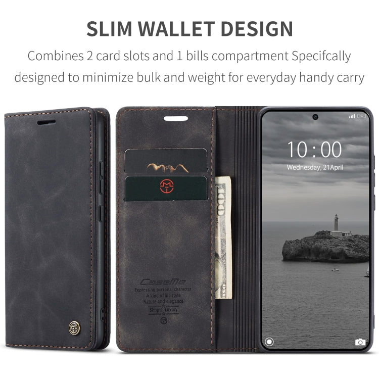 For Xiaomi Redmi K70E 5G CaseMe 013 Multifunctional Horizontal Flip Leather Phone Case(Black) - Xiaomi Cases by CaseMe | Online Shopping UK | buy2fix