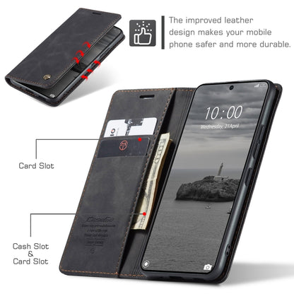 For Xiaomi Redmi K70E 5G CaseMe 013 Multifunctional Horizontal Flip Leather Phone Case(Black) - Xiaomi Cases by CaseMe | Online Shopping UK | buy2fix