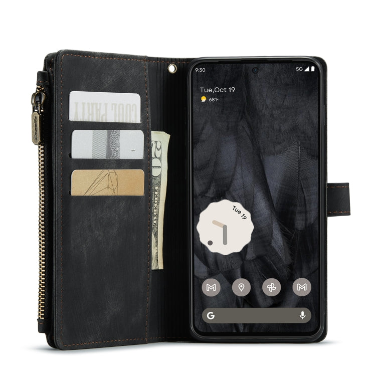 For Google Pixel 8 Pro CaseMe C30 Multifunctional Leather Phone Case(Black) - Google Cases by CaseMe | Online Shopping UK | buy2fix