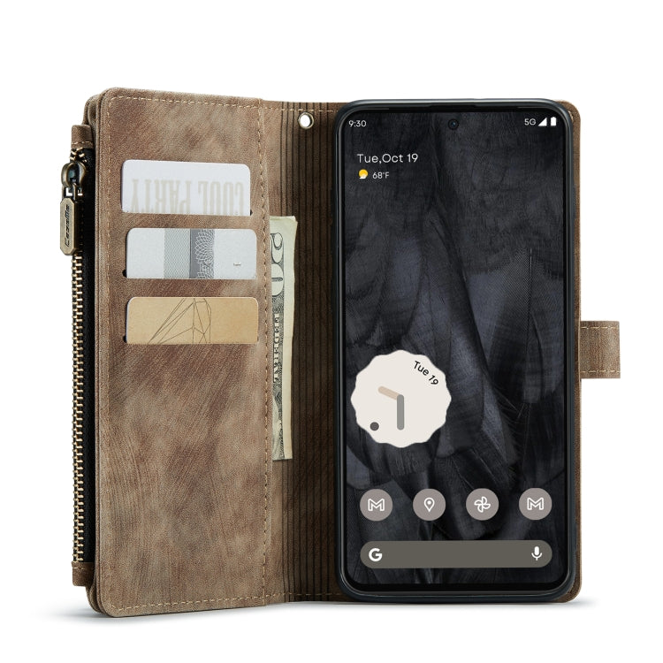 For Google Pixel 8 Pro CaseMe C30 Multifunctional Leather Phone Case(Brown) - Google Cases by CaseMe | Online Shopping UK | buy2fix