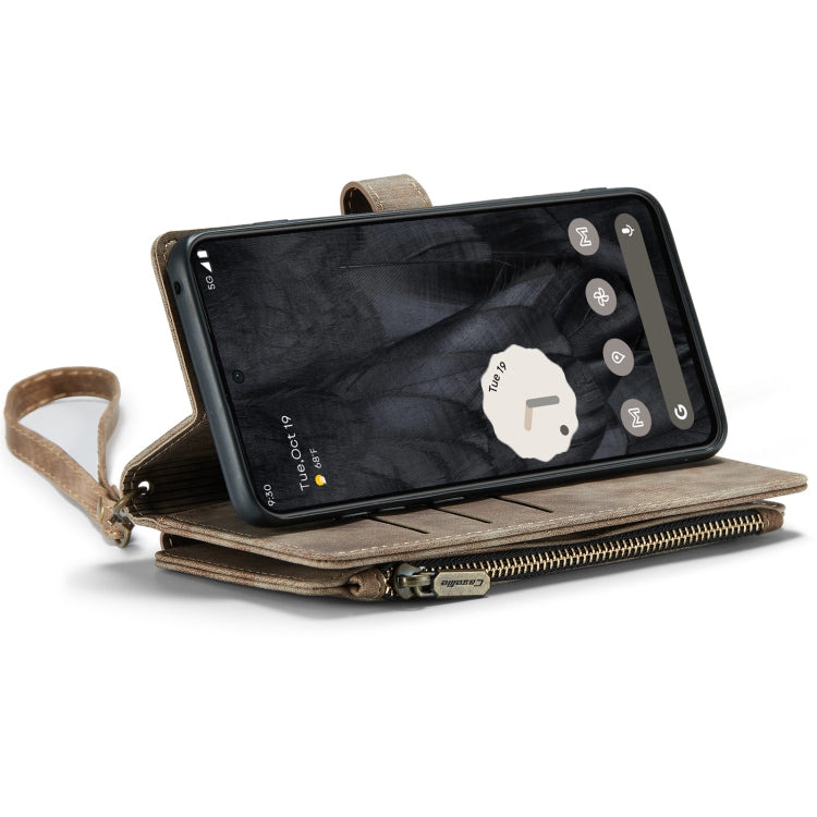 For Google Pixel 8 Pro CaseMe C30 Multifunctional Leather Phone Case(Brown) - Google Cases by CaseMe | Online Shopping UK | buy2fix