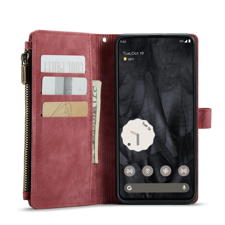 For Google Pixel 8 Pro CaseMe C30 Multifunctional Leather Phone Case(Red) - Google Cases by CaseMe | Online Shopping UK | buy2fix