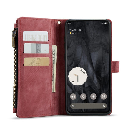 For Google Pixel 8 Pro CaseMe C30 Multifunctional Leather Phone Case(Red) - Google Cases by CaseMe | Online Shopping UK | buy2fix