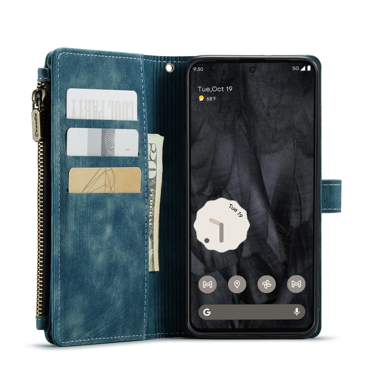 For Google Pixel 8 Pro CaseMe C30 Multifunctional Leather Phone Case(Blue) - Google Cases by CaseMe | Online Shopping UK | buy2fix