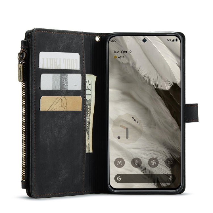 For Google Pixel 8 CaseMe C30 Multifunctional Leather Phone Case(Black) - Google Cases by CaseMe | Online Shopping UK | buy2fix