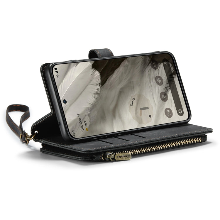 For Google Pixel 8 CaseMe C30 Multifunctional Leather Phone Case(Black) - Google Cases by CaseMe | Online Shopping UK | buy2fix