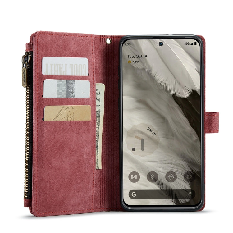 For Google Pixel 8 CaseMe C30 Multifunctional Leather Phone Case(Red) - Google Cases by CaseMe | Online Shopping UK | buy2fix