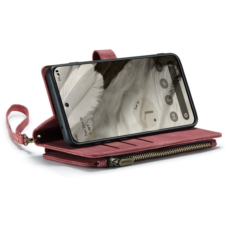 For Google Pixel 8 CaseMe C30 Multifunctional Leather Phone Case(Red) - Google Cases by CaseMe | Online Shopping UK | buy2fix