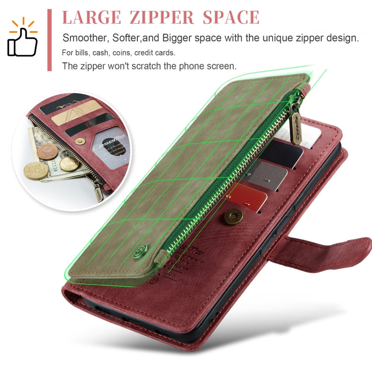 For Google Pixel 8 CaseMe C30 Multifunctional Leather Phone Case(Red) - Google Cases by CaseMe | Online Shopping UK | buy2fix