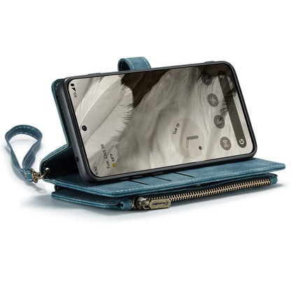 For Google Pixel 8 CaseMe C30 Multifunctional Leather Phone Case(Blue) - Google Cases by CaseMe | Online Shopping UK | buy2fix