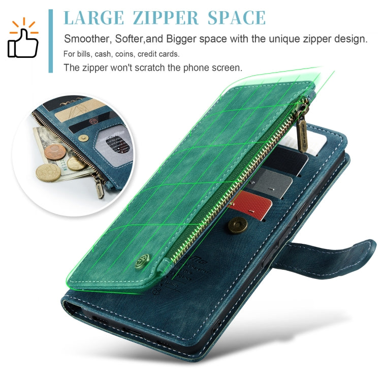 For Google Pixel 8 CaseMe C30 Multifunctional Leather Phone Case(Blue) - Google Cases by CaseMe | Online Shopping UK | buy2fix