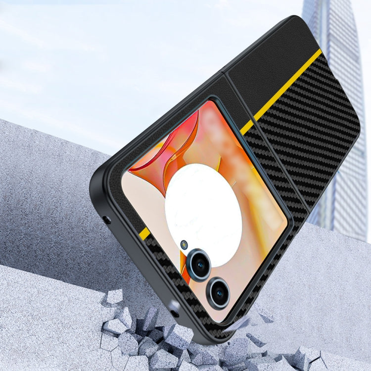 For Motorola Razr 50 / Razr 60 Ultra-thin Carbon Fiber Texture Printing Phone Case(Black) by buy2fix