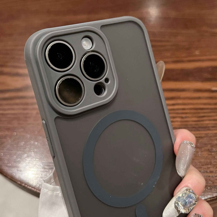 For iPhone 14 MagSafe Magnetic TPU Hybrid PC Phone Case(Titanium Gray) by buy2fix