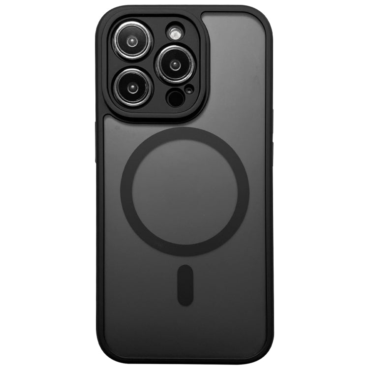 For iPhone 16 Pro Max MagSafe Magnetic TPU Hybrid PC Phone Case(Black) by buy2fix