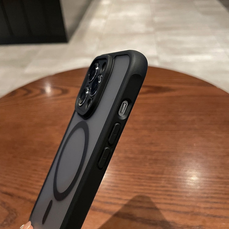 For iPhone 16 Pro MagSafe Magnetic TPU Hybrid PC Phone Case(Black) by buy2fix