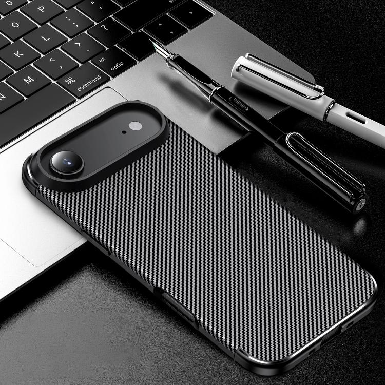 For iPhone Air Carbon Fiber Texture Shockproof TPU Phone Case(Black) - iPhone Air Cases by buy2fix | Online Shopping UK | buy2fix
