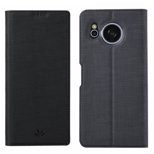 For Sharp Aquos Sense8 ViLi DMX Series Shockproof TPU + PU Leather Magnetic Attraction Horizontal Flip Case(Black)