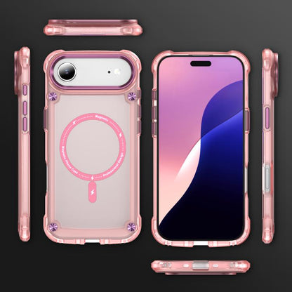 For iPhone Air Skin Feel TPU + PC MagSafe Magnetic Phone Case(Transparent Pink) - iPhone Air Cases by buy2fix | Online Shopping UK | buy2fix