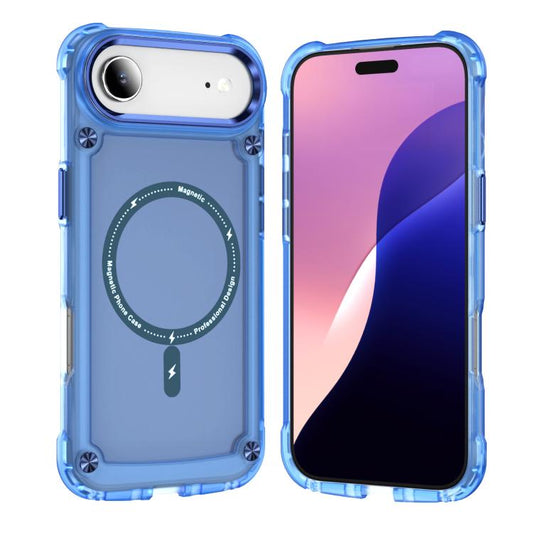 For iPhone Air Skin Feel TPU + PC MagSafe Magnetic Phone Case(Transparent Blue) - iPhone Air Cases by buy2fix | Online Shopping UK | buy2fix