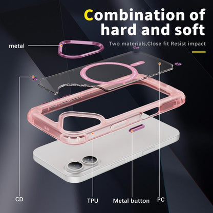 For iPhone 17 Skin Feel TPU + PC MagSafe Magnetic Phone Case(Transparent Pink) - iPhone 17 Cases by buy2fix | Online Shopping UK | buy2fix