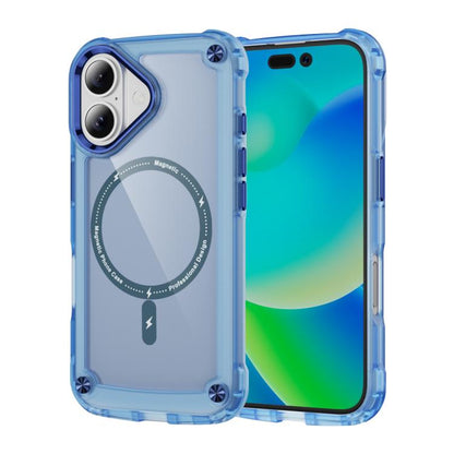 For iPhone 17 Skin Feel TPU + PC MagSafe Magnetic Phone Case(Transparent Blue) - iPhone 17 Cases by buy2fix | Online Shopping UK | buy2fix