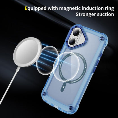 For iPhone 17 Skin Feel TPU + PC MagSafe Magnetic Phone Case(Transparent Blue) - iPhone 17 Cases by buy2fix | Online Shopping UK | buy2fix