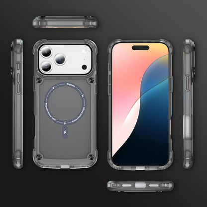 For iPhone 17 Pro Skin Feel TPU + PC MagSafe Magnetic Phone Case(Transparent Black) - iPhone 17 Pro Cases by buy2fix | Online Shopping UK | buy2fix