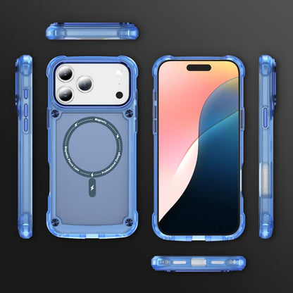 For iPhone 17 Pro Skin Feel TPU + PC MagSafe Magnetic Phone Case(Transparent Blue) - iPhone 17 Pro Cases by buy2fix | Online Shopping UK | buy2fix