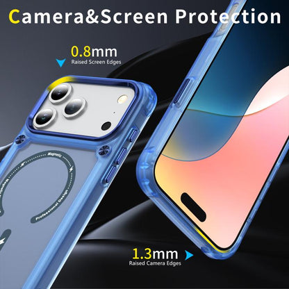 For iPhone 17 Pro Skin Feel TPU + PC MagSafe Magnetic Phone Case(Transparent Blue) - iPhone 17 Pro Cases by buy2fix | Online Shopping UK | buy2fix