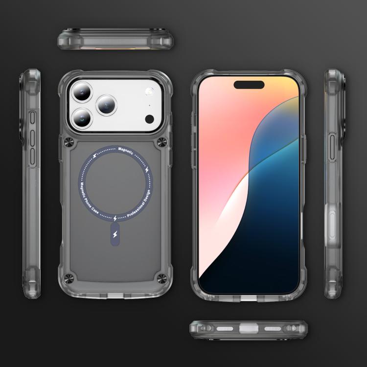 For iPhone 17 Pro Max Skin Feel TPU + PC MagSafe Magnetic Phone Case(Transparent Black) - iPhone 17 Pro Max Cases by buy2fix | Online Shopping UK | buy2fix