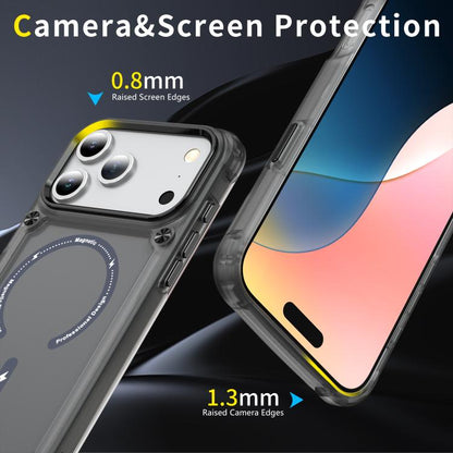 For iPhone 17 Pro Max Skin Feel TPU + PC MagSafe Magnetic Phone Case(Transparent Black) - iPhone 17 Pro Max Cases by buy2fix | Online Shopping UK | buy2fix