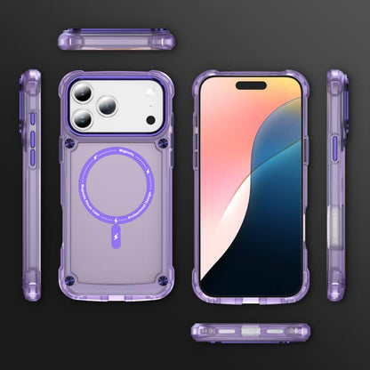 For iPhone 17 Pro Max Skin Feel TPU + PC MagSafe Magnetic Phone Case(Transparent Purple) - iPhone 17 Pro Max Cases by buy2fix | Online Shopping UK | buy2fix