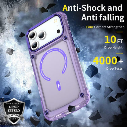 For iPhone 17 Pro Max Skin Feel TPU + PC MagSafe Magnetic Phone Case(Transparent Purple) - iPhone 17 Pro Max Cases by buy2fix | Online Shopping UK | buy2fix
