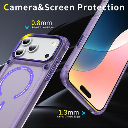For iPhone 17 Pro Max Skin Feel TPU + PC MagSafe Magnetic Phone Case(Transparent Purple) - iPhone 17 Pro Max Cases by buy2fix | Online Shopping UK | buy2fix