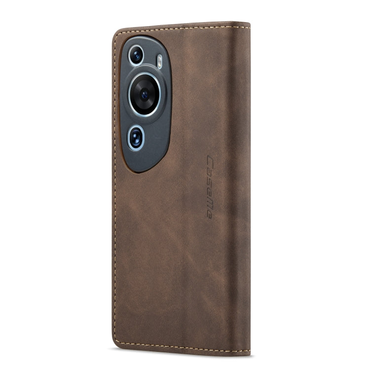 For Huawei P60 Art CaseMe 013 Multifunctional Horizontal Flip Leather Phone Case(Coffee) - Huawei Cases by CaseMe | Online Shopping UK | buy2fix
