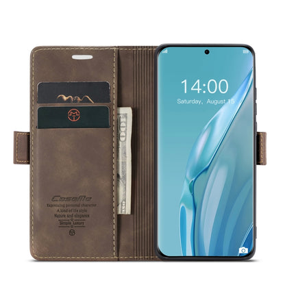 For Huawei P60 Art CaseMe 013 Multifunctional Horizontal Flip Leather Phone Case(Coffee) - Huawei Cases by CaseMe | Online Shopping UK | buy2fix