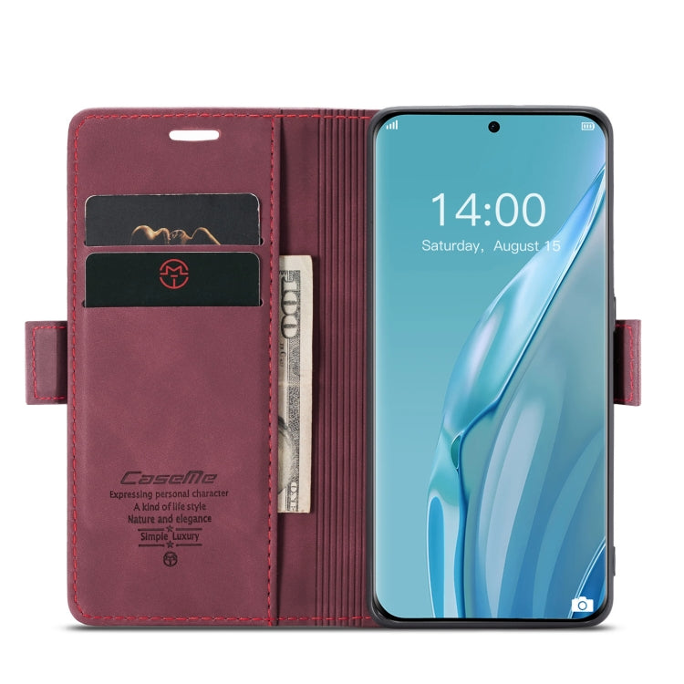 For Huawei P60 Art CaseMe 013 Multifunctional Horizontal Flip Leather Phone Case(Wine Red) - Huawei Cases by CaseMe | Online Shopping UK | buy2fix