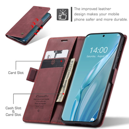 For Huawei P60 Art CaseMe 013 Multifunctional Horizontal Flip Leather Phone Case(Wine Red) - Huawei Cases by CaseMe | Online Shopping UK | buy2fix