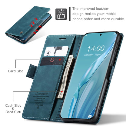 For Huawei P60 Art CaseMe 013 Multifunctional Horizontal Flip Leather Phone Case(Blue) - Huawei Cases by CaseMe | Online Shopping UK | buy2fix