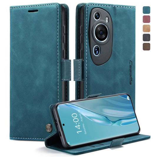 For Huawei P60 Art CaseMe 013 Multifunctional Horizontal Flip Leather Phone Case(Blue) - Huawei Cases by CaseMe | Online Shopping UK | buy2fix
