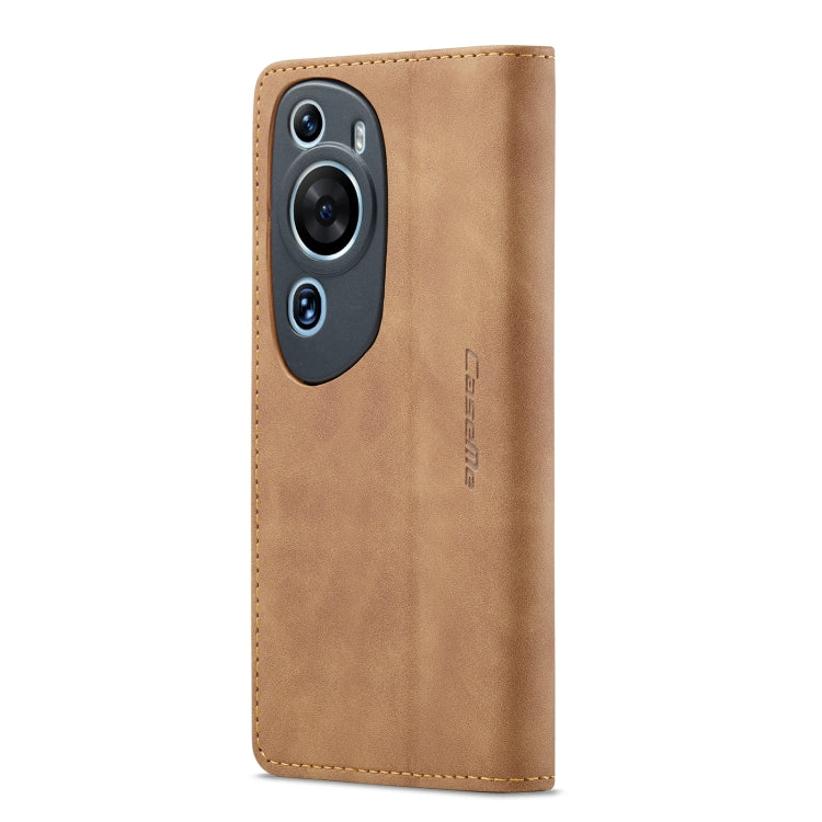 For Huawei P60 Art CaseMe 013 Multifunctional Horizontal Flip Leather Phone Case(Brown) - Huawei Cases by CaseMe | Online Shopping UK | buy2fix