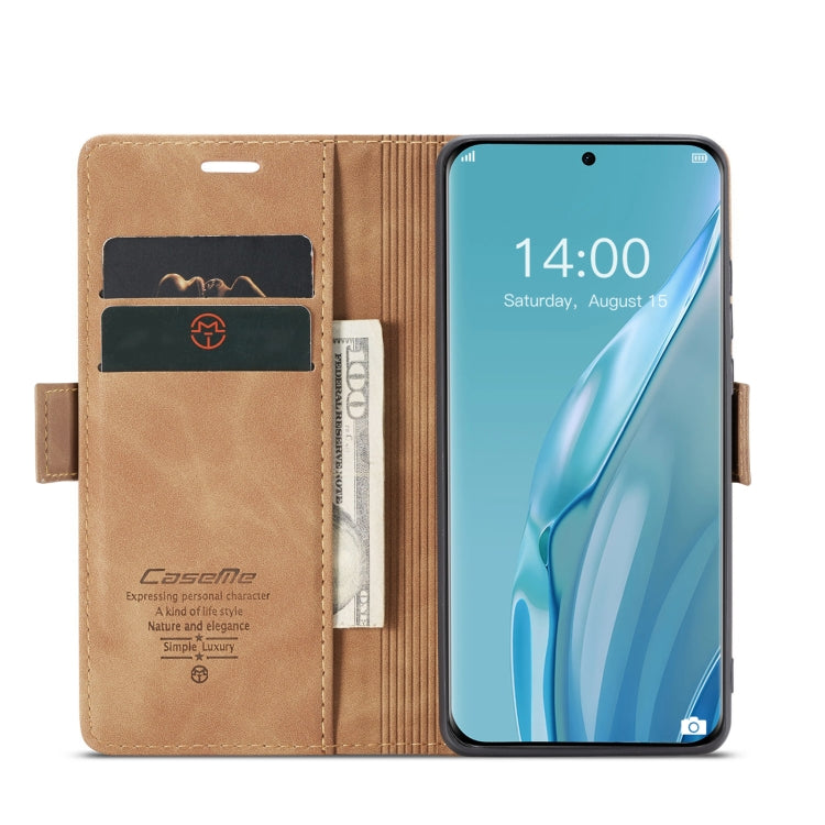 For Huawei P60 Art CaseMe 013 Multifunctional Horizontal Flip Leather Phone Case(Brown) - Huawei Cases by CaseMe | Online Shopping UK | buy2fix