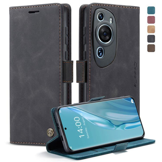 For Huawei P60 Art CaseMe 013 Multifunctional Horizontal Flip Leather Phone Case(Black) - Huawei Cases by CaseMe | Online Shopping UK | buy2fix