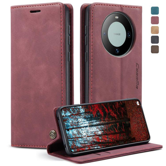 For Huawei Mate 60 CaseMe 013 Multifunctional Horizontal Flip Leather Phone Case(Wine Red) - Huawei Cases by CaseMe | Online Shopping UK | buy2fix