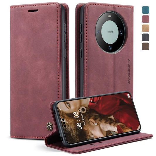 For Huawei Mate 60 Pro / 60 Pro+ CaseMe 013 Multifunctional Horizontal Flip Leather Phone Case(Wine Red) - Huawei Cases by CaseMe | Online Shopping UK | buy2fix