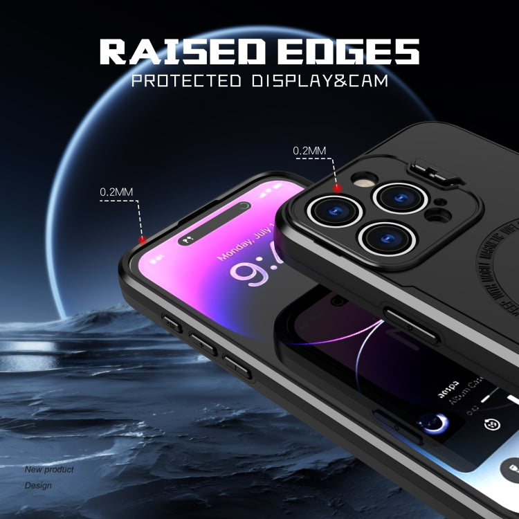 For iPhone 15 Pro MagSafe Magnetic Invisible Camera Holder Phone Case(Black) by buy2fix